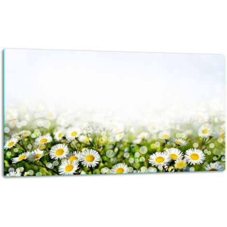 Glasschild Schneidebrett 52x30 Blumen