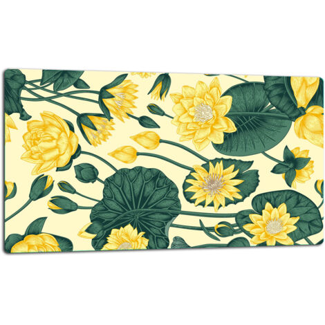 Glasschild Schneidebrett 52x30 Blumen
