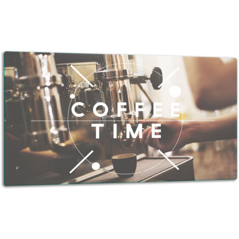 Glasschild Schneidebrett 52x30 Kaffee