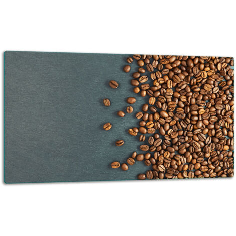 Glasschild Schneidebrett 52x30 Kaffee