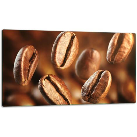 Glasschild Schneidebrett 52x30 Kaffee