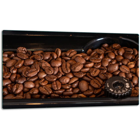 Glasschild Schneidebrett 52x30 Kaffee