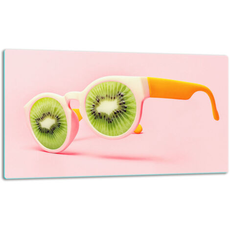 Glasschild Schneidebrett 52x30 Kiwi