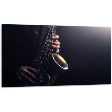 Glasschild Schneidebrett 52x30 Musik