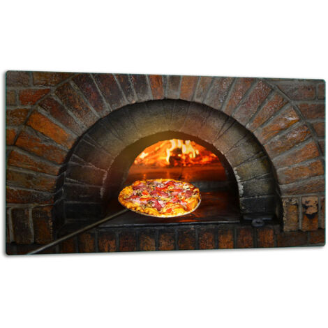 Glasschild Schneidebrett 52x30 Pizza