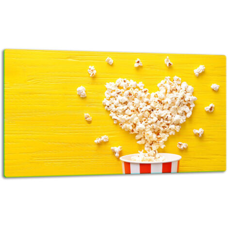 Glasschild Schneidebrett 52x30 Popcorn