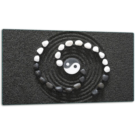 Glasschild Schneidebrett 52x30 Schwarz