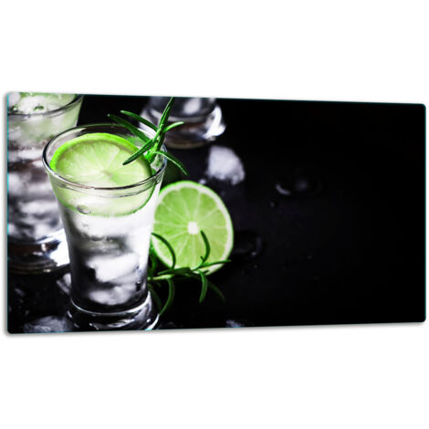 Glasschild Schneidebrett 52x30 Schwarz