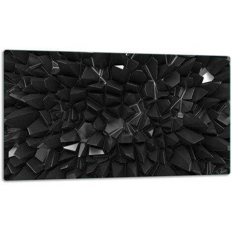 Glasschild Schneidebrett 52x30 Schwarz