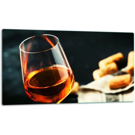 Glasschild Schneidebrett 52x30 Wein