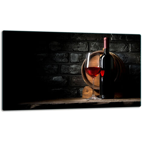 Glasschild Schneidebrett 52x30 Wein
