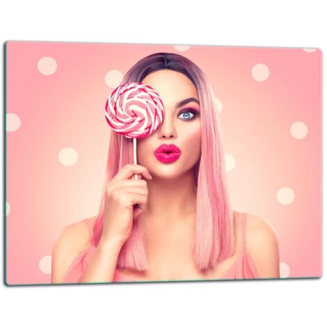 Glasschild Schneidebrett 52x40 Barbie