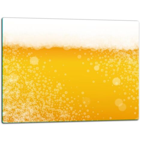 Glasschild Schneidebrett 52x40 Bier