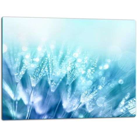 Glasschild Schneidebrett 52x40 Blüten