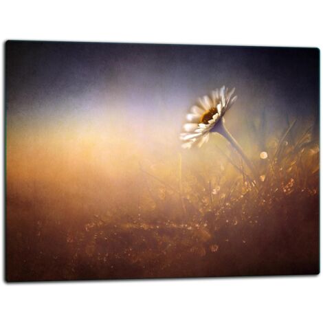 Glasschild Schneidebrett 52x40 Blume