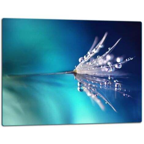 Glasschild Schneidebrett 52x40 Blume