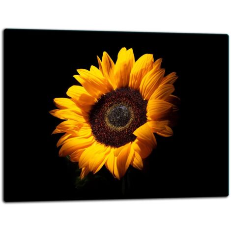 Glasschild Schneidebrett 52x40 Blume