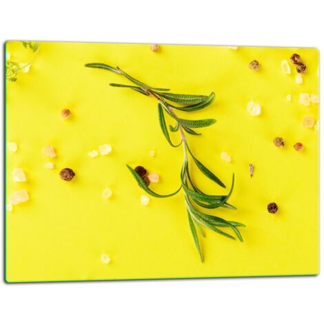 Glasschild Schneidebrett 52x40 Blume