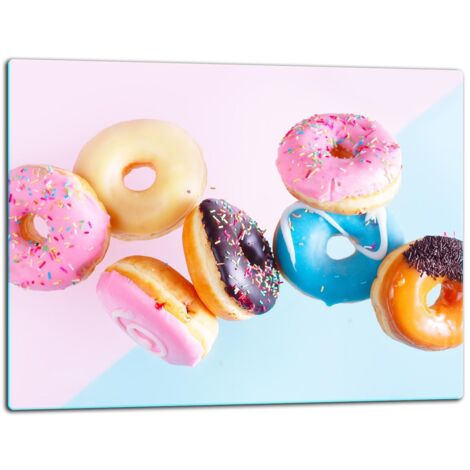Glasschild Schneidebrett 52x40 Donuts