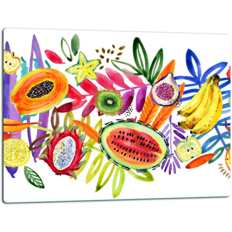 Glasschild Schneidebrett 52x40 FRUCHT