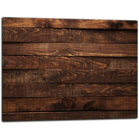 Glasschild Schneidebrett 52x40 Holz