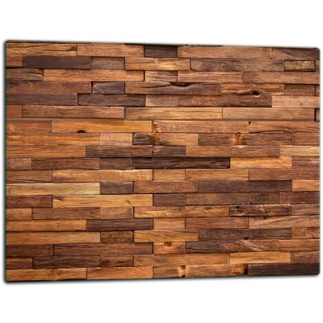 Glasschild Schneidebrett 52x40 Holz