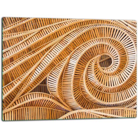 Glasschild Schneidebrett 52x40 Holz