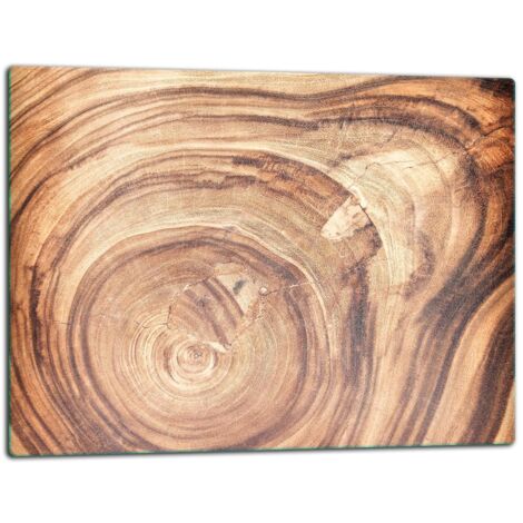 Glasschild Schneidebrett 52x40 Holz