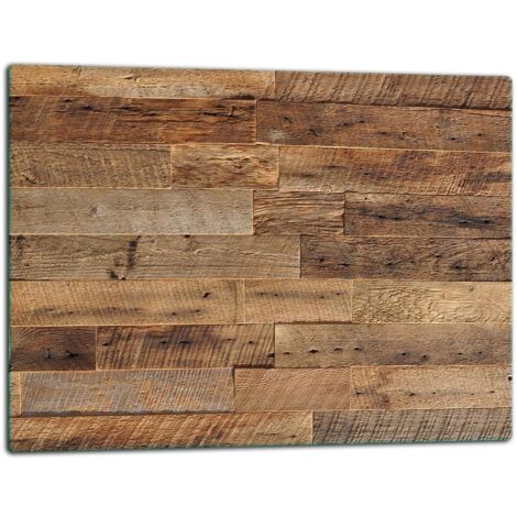 Glasschild Schneidebrett 52x40 Holz