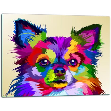 Glasschild Schneidebrett 52x40 Hund