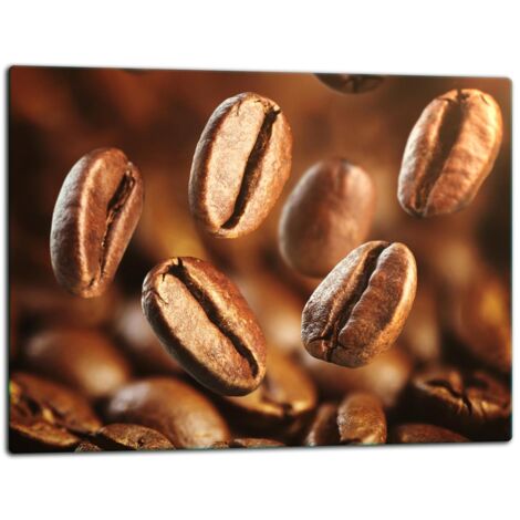 Glasschild Schneidebrett 52x40 Kaffee