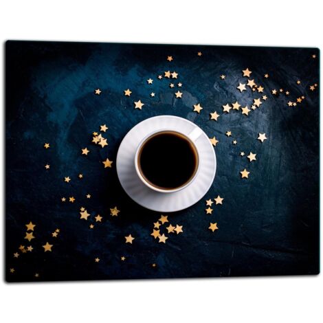 Glasschild Schneidebrett 52x40 Kaffee