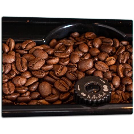 Glasschild Schneidebrett 52x40 Kaffee