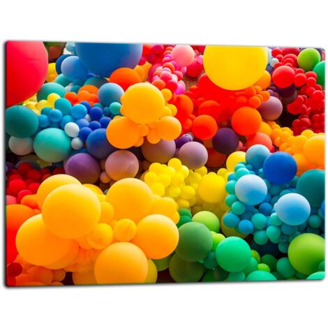 Glasschild Schneidebrett 52x40 Luftballons