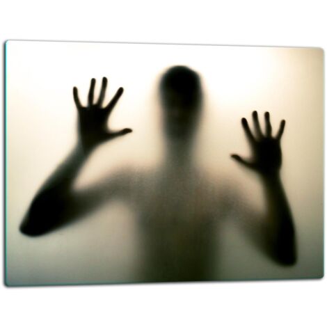 Glasschild Schneidebrett 52x40 Mann