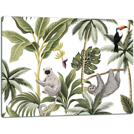 Glasschild Schneidebrett 52x40 Natur