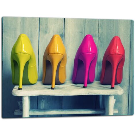 Glasschild Schneidebrett 52x40 Schuhe