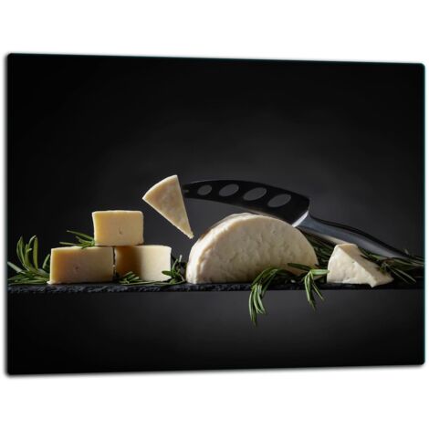 Glasschild Schneidebrett 52x40 Schwarze Küche