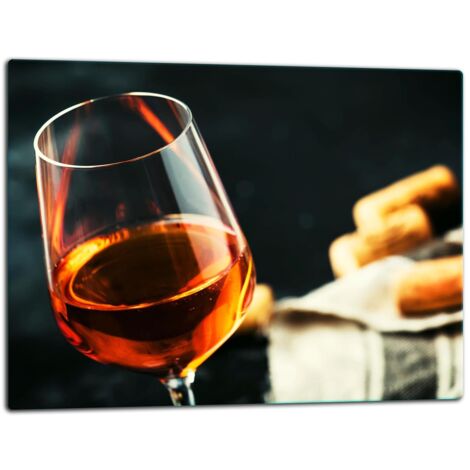 Glasschild Schneidebrett 52x40 Wein