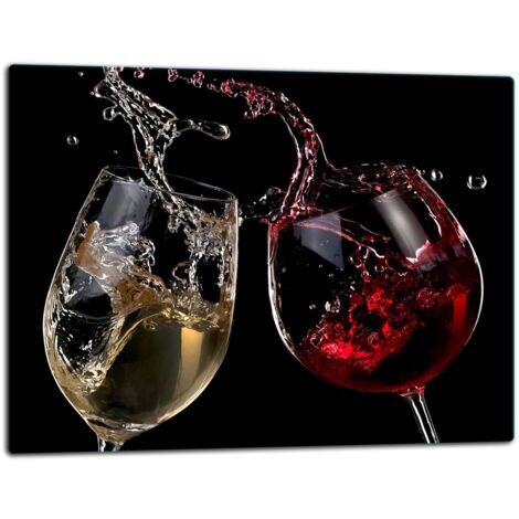 Glasschild Schneidebrett 52x40 Wein
