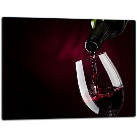 Glasschild Schneidebrett 52x40 Wein