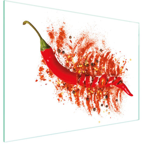Glasschneidebrett 30x22 Chili
