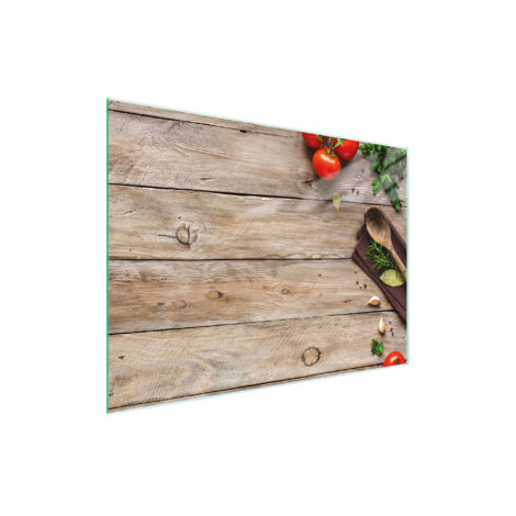 Glasschneidebrett 30x22 Holz