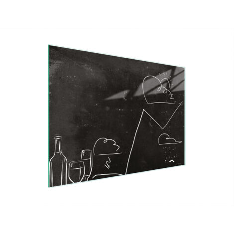 Glasschneidebrett 30x22 Schwarz