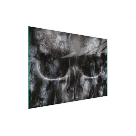 Glasschneidebrett 30x22 Totenkopf