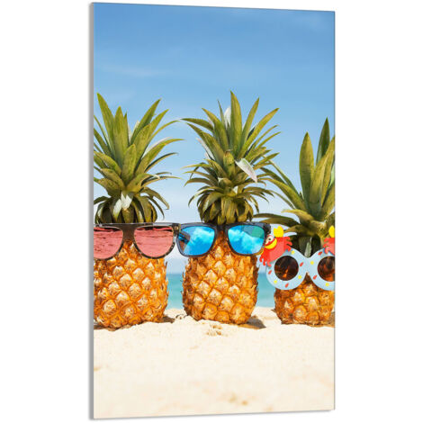 Glasschneidebrett 30x52 Ananas