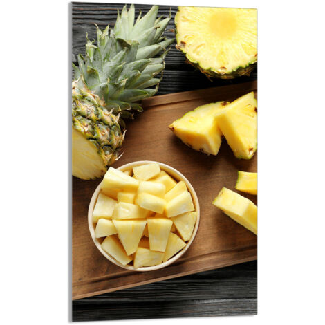 Glasschneidebrett 30x52 Ananas