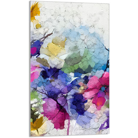 Glasschneidebrett 30x52 Blumen