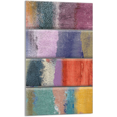 Glasschneidebrett 30x52 Bunt