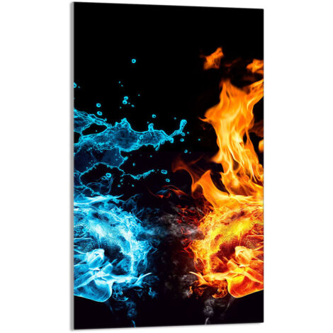 Glasschneidebrett 30x52 Feuer